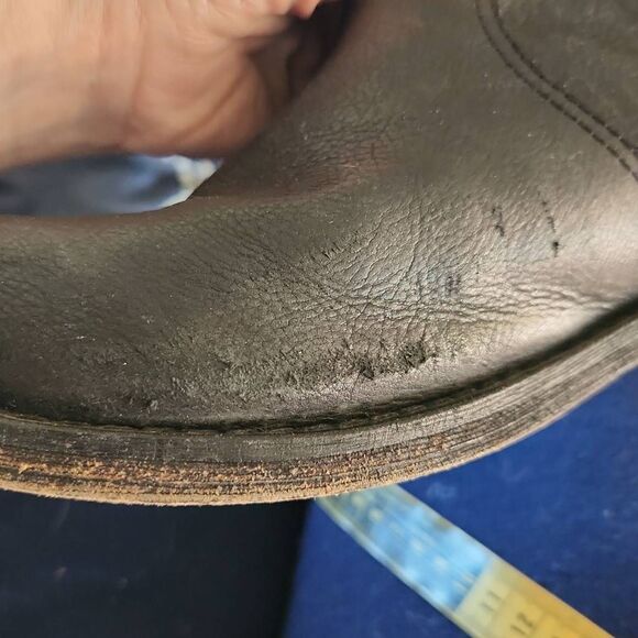 Tory Burch Elyse Black Leather Biker Style Booties Size 7 - Picture 8 of 8